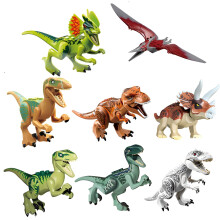 8 stk. småbarnsklosser, giftfrie magemuskelbyggeklosser, realistiske dinosaurbyggesett