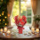 Red Artificial Rose Bouquet 3-Head 2-Pack 5