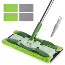 Microfiber Mops for Floor Cleaning – 4 Washable Pads, Wet/Dry Flat Mop with 59" Stainless Steel Handle, Compatible with Hardwood, Office & Home