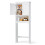 Over-the-Toilet Storage Cabinet White Freestanding 3-Tier 3