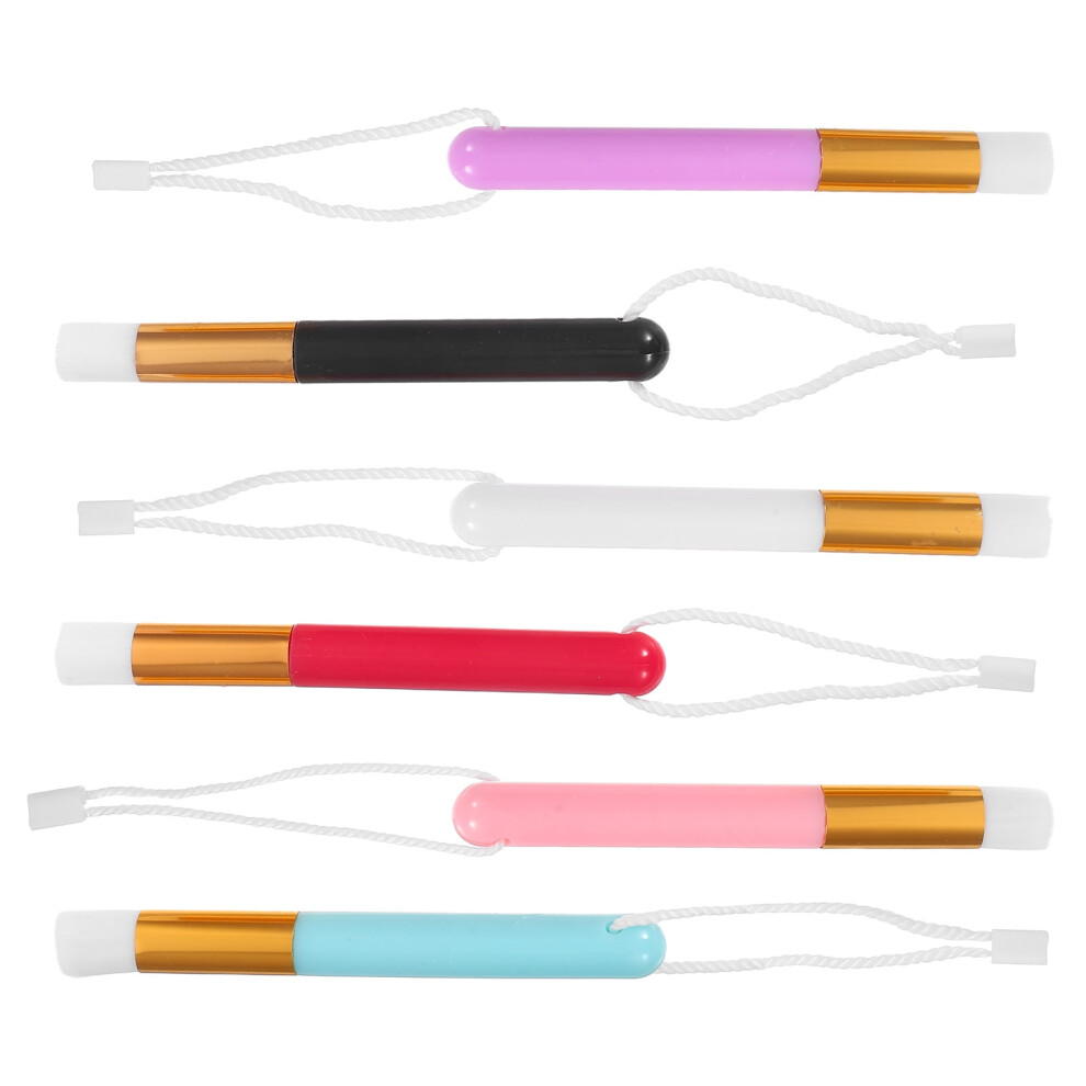 OUNONA 6Pcs Small Detailed Ink Blending Brushes for Smooth Pigment Mixing and Blending in Assorted Colors