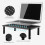 TV/Monitor Riser Desktop Stand, Flat Screen, Sturdy Metal Laptop Computer Shelf for Printer, iMac, 3 Height Adjustable PC with Mesh Platform, 2 Pack 3