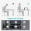 TV/Monitor Riser Desktop Stand, Flat Screen, Sturdy Metal Laptop Computer Shelf for Printer, iMac, 3 Height Adjustable PC with Mesh Platform, 2 Pack 4