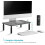TV/Monitor Riser Desktop Stand, Flat Screen, Sturdy Metal Laptop Computer Shelf for Printer, iMac, 3 Height Adjustable PC with Mesh Platform, 2 Pack 2