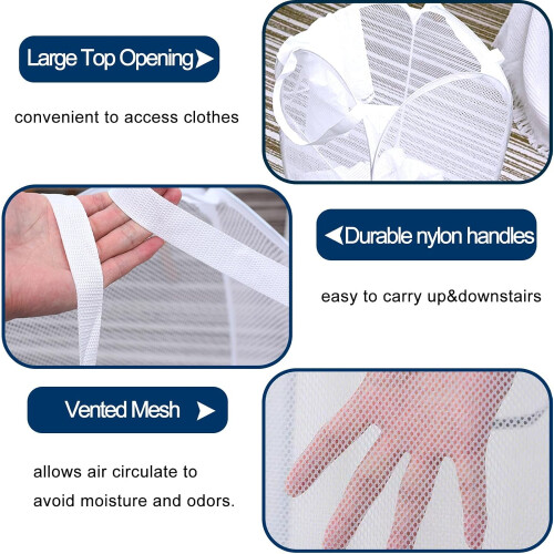 2-pack popup-tvättkorg 35x35x61 cm 2