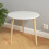 Round Detachable Side Table 16.5 Inch White 4