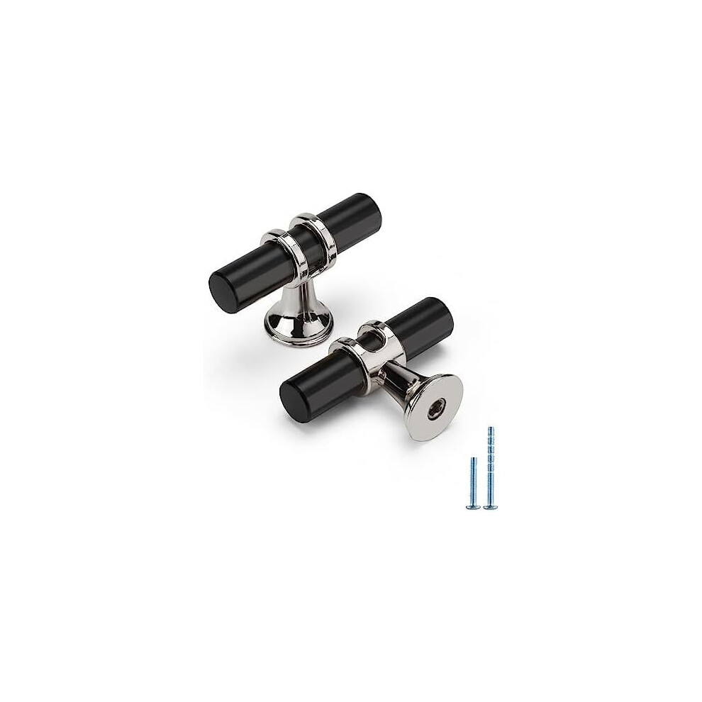 Cabinet Handles Drawer Pulls And Knobs, 25Pack Black And Brushed Nickel Single Hole, Kitchen Hardware For Dresser Handle Zinc Alloy Furniture Pull 9557311784255