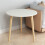 Round Detachable Side Table 16.5 Inch White 6
