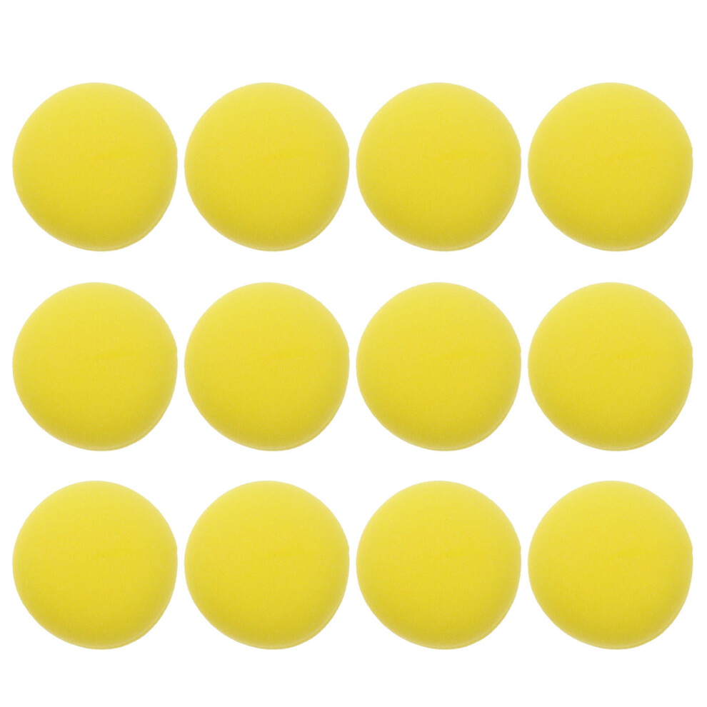Yellow 12 Pcs Curling Ball Sponge Rollers Hair Curler Curlers