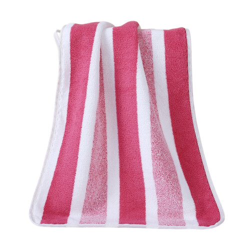 Serviette en polaire corail à séchage rapide 75 x 35 cm rayée