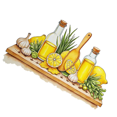 Fade Resistant Lemon Honeys Shelf Pattern PVC Sticker Crafting
