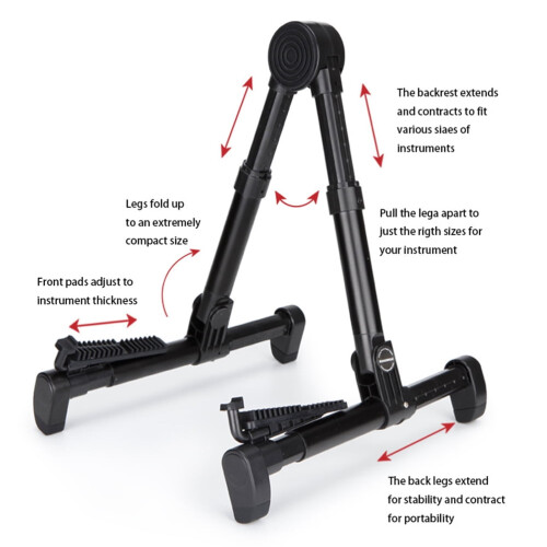 Collapsible Guitar Tripod Stand 1 Piece 2