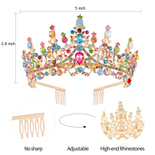 Conjunto de enfeites para bolo de aniversário e coroa de strass 2