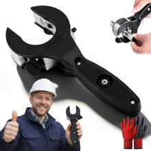 Coupe-tubes à cliquet (10-42 mm) pour cuivre, acier inoxydable, aluminium et tuyaux en plastique – Fermeture rapide à 360 d'une seule main, noir