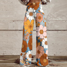 Women's Printed Casual Pants with Zipper & Pockets – Versatile, Under $10Limited Offer