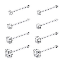 EASTIN8 st nässtift i sterlingsilver, eleganta silvernäsringssmycken