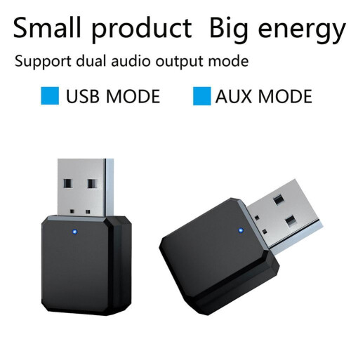 Ricevitore audio per auto Bluetooth 5.1 con ingresso AUX da 3,5 mm e USB. 2