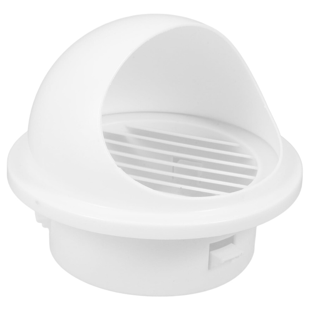 Frcolor Plastic Dryer Vent Cover Round Ventilation Grill Screen Hood White 9149926152552