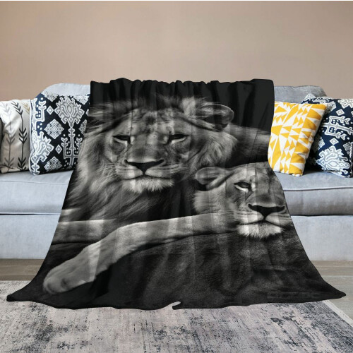 Κουβέρτα Lions & Lioness – Soft3D Αφρικανική Άγρια Ζωή Σχεδιασμός για Ενήλικες, Εφήβους – 1