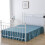 Jupe de lit blanche Queen avec plateforme et volant, 60 x 80 pouces, 3