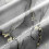 Grey Marble Abstract Shower Curtain 72x72 in 3
