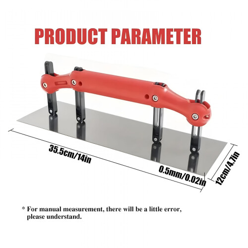 Adjustable Arc Putty Scraper Stainless Steel 14.04 in 2