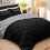 Black Twin/Twin XL Comforter Set Reversible 3 pcs 1