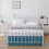 Jupe de lit blanche Queen avec plateforme et volant, 60 x 80 pouces, 5