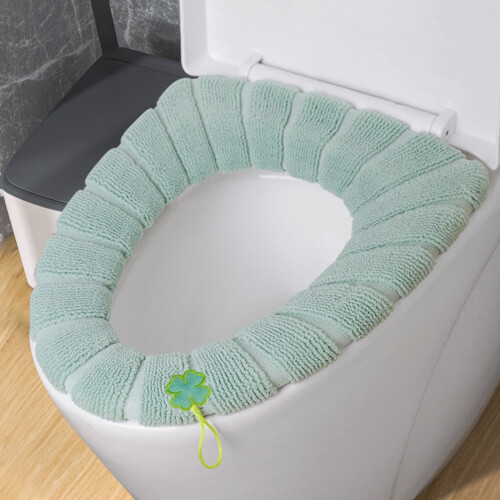 Gestrickter WC-Sitzbezug mit Griff – warm, waschbar, 2