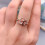 Forlovelsesring Elegant Legering Dobbel Hjerte Kvinner Bryllup 3