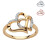 Forlovelsesring Elegant Legering Dobbel Hjerte Kvinner Bryllup 6