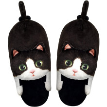 Pantoufles chat rigolotes pour femmes – Douces, antidérapantes, pour l'intérieur et l'extérieur, style kawaii, idéales pour les amoureux des