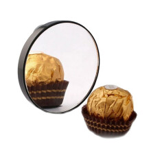 Miroir de maquillage grossissant 5x10x15x avec deux ventouses, mini miroir rond de 3,5 pouces (8,9 cm), idéal pour les boutons et les pores.