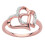 Forlovelsesring Elegant Legering Dobbel Hjerte Kvinner Bryllup 7