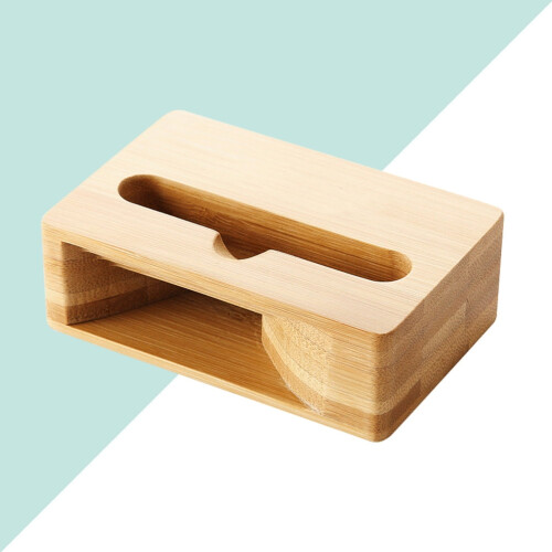 Bamboo speaker stand for phone tablet desktop with amplifier 2