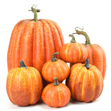 7 pezzi di zucche decorative per l'autunno