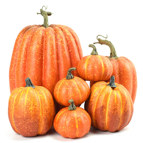 7 pezzi di zucche decorative per l'autunno