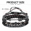 DESIGNICE Pulseras Para Hombres Μαύρες Χάλκινες Χάντρες για Άνδρες, Δώρα για Αγόρια, Βραχιόλι 6
