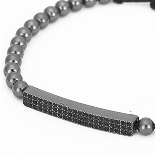 DESIGNICE Pulseras Para Hombres Μαύρες Χάλκινες Χάντρες για Άνδρες, Δώρα για Αγόρια, Βραχιόλι 2