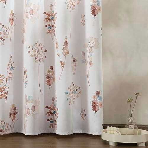 Watercolour Floral Curtains, Polyester, 84" L, 2-Piece Set 2
