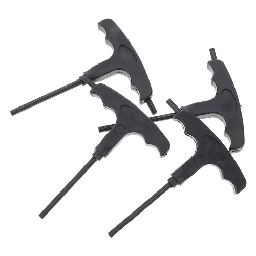 Roller Skate Wrench Set T-Shape Portable Tool Black 2