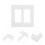 Plaque de recouvrement pour interrupteur double – Plastique blanc, lot de 2 4