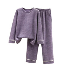 Conjunto de pijama térmico Dri-FIT para mujer - Conjunto básico de pijama de color liso con pantalón de cintura elástica, tallas grandes M-2XL.
