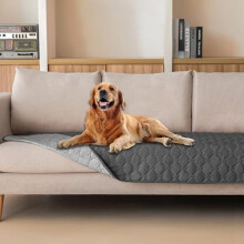 Waterproof Reversible Dog Bed Cover for Sofa/Couch, 30x90", Dark/Light Grey – Compatible with Pet Beds