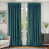 Perdele din catifea verde măsliniu, 132x213 cm, set de 2 2