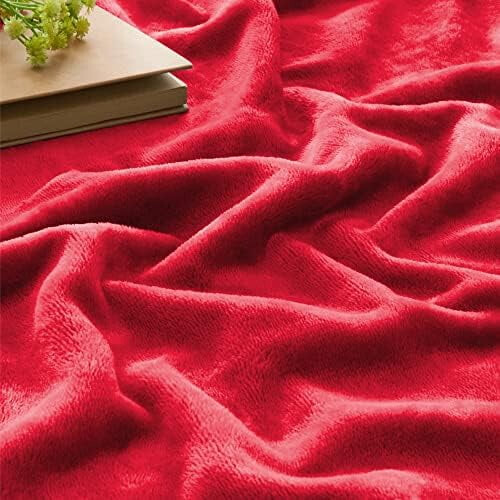 Red Double-Sided Fleece Throw Blanket 60x80 in 1