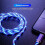 Câble USB-C de 2 m avec éclairage LED dynamique, compatible avec Samsung Galaxy S10/S9/S8+/Note9/8 et Android 5