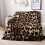 Brown Leopard Print Flannel Throw Blanket 4