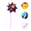 20 τεμάχια πλαστικό ουράνιο τόξο pinwheel DIY ανεμόμυλος πολύχρωμο παιχνίδι για παιδιά 5