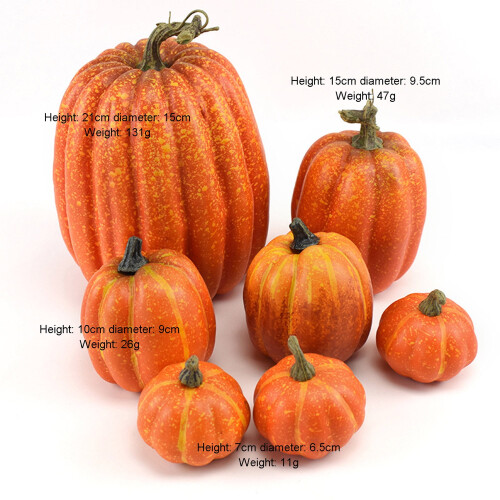 7 pezzi di zucche decorative per l'autunno 2